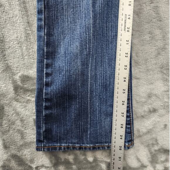 Old Navy Jeans Womens 6 Blue The Diva Low Rise Bootcut Stretch Denim Medium Wash - Picture 8 of 10